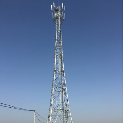 Galvanized Q355b Self Supporting Lattice Tower Tiang Untuk Telekomunikasi