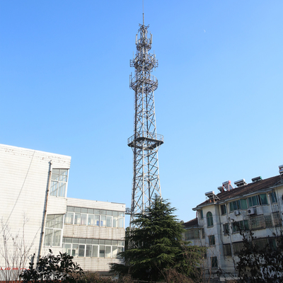 30m Hot Dip Self Supporting Tower 4 Antena Komunikasi Berkaki