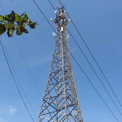 20m 30m Lattice Steel Tower 40m 50m 4 Kaki Hot Dip Galvanis