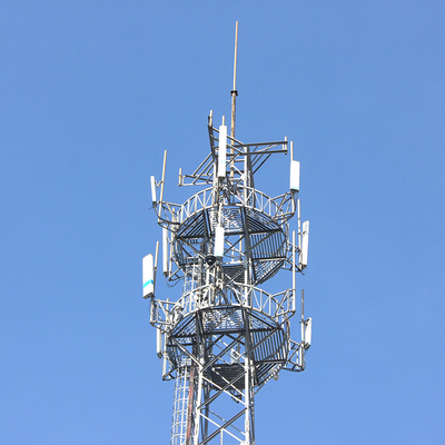 A36 4 Berkaki Free Standing Lattice Tower Gr50 Dengan Hot Dip Galvanis