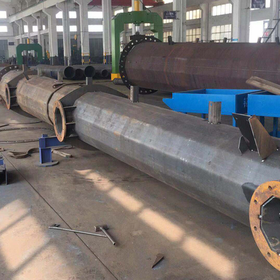 110kv Galvanis Tiang Listrik Tegangan Tinggi Hexadecagon 9m Utilitas