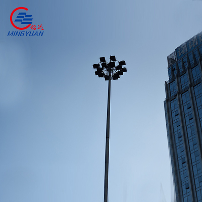 Stadion 15m High Mast Street Light 25m Tiang Galvanis Tubular