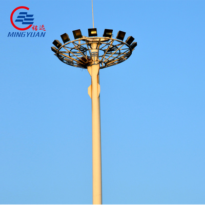 Stadion 15m High Mast Street Light 25m Tiang Galvanis Tubular