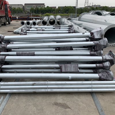 Q345b Galvanized Lattice Transmission Tower 10m Steel Tubular Pole