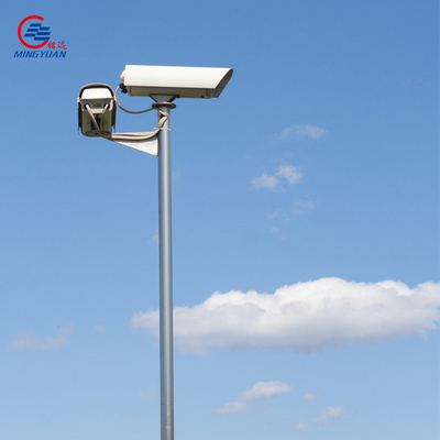 Circular Q235b CCTV Camera Mounting Pole Pengawasan 3m