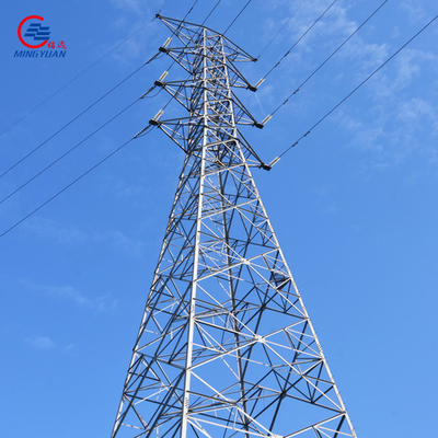 Q355b Menara Tenaga Listrik Tegangan Tinggi Galvanis Lattice 220kv Saluran Transmisi