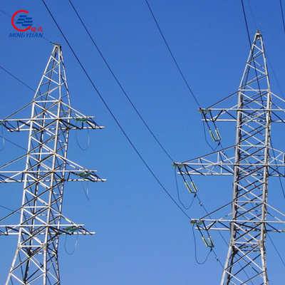 Q355b Menara Tenaga Listrik Tegangan Tinggi Galvanis Lattice 220kv Saluran Transmisi