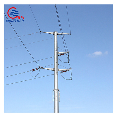 Hot Dip Galvanized Electric Power Pole Galvanized Octagonal Utility