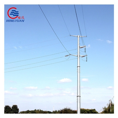 Hot Dip Galvanized Electric Power Pole Galvanized Octagonal Utility