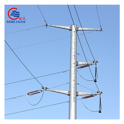 Hot Dip Galvanized Electric Power Pole Galvanized Octagonal Utility