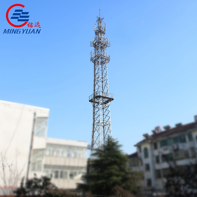 Menara Sel Pendukung Mandiri Segitiga Galvanis 30m 45m 60m Q355B Antena Transmisi GSM