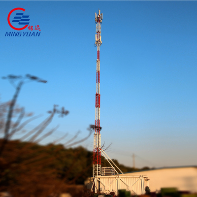 Menara Sel Pendukung Mandiri Segitiga Galvanis 30m 45m 60m Q355B Antena Transmisi GSM