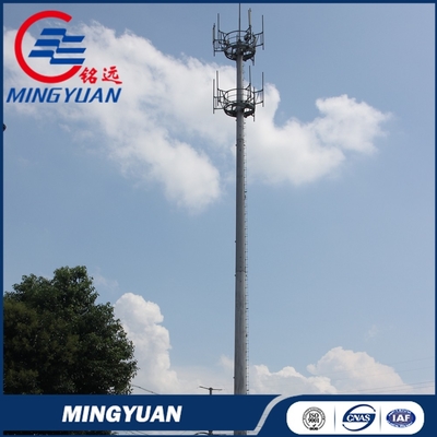Menara Sel Pendukung Mandiri Segitiga Galvanis 30m 45m 60m Q355B Antena Transmisi GSM