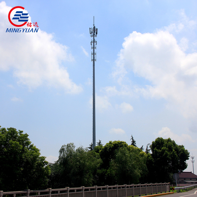 Radio Antena Monopole Menara Telekomunikasi Berdiri Sendiri Tiang Baja Galvanis Tegak