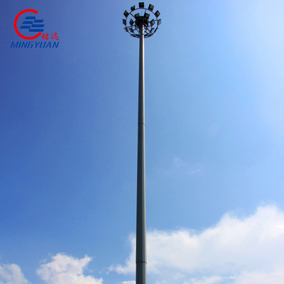 Tiang Penerangan Tiang Tinggi Baja Galvanis LED Solar Street Lamp Polygonal Conical Octagonal