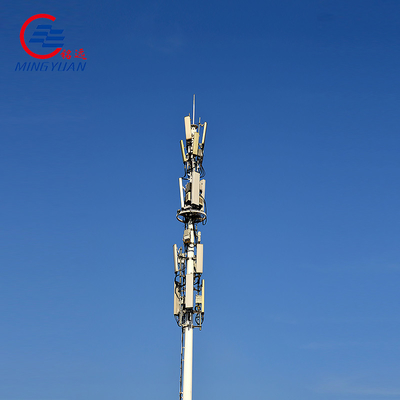 GR65 SS400 Baja Galvanis Menara Sudut Telekomunikasi Segi Delapan Poligonal Tubular