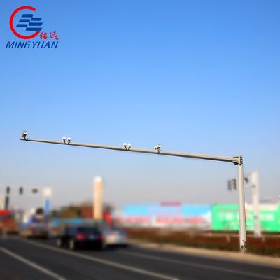 Camera Mounted CCTV Steel Pole Galvanized Security Monitoring Metal Octagonal Utility