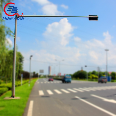 Camera Mounted CCTV Steel Pole Galvanized Security Monitoring Metal Octagonal Utility