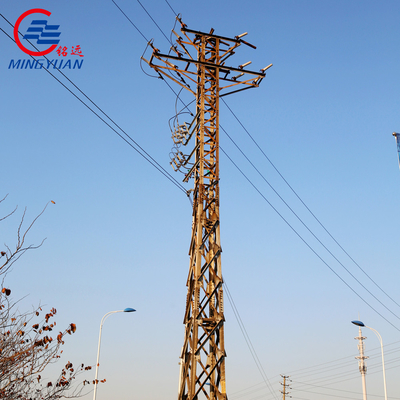 Tiang Baja Listrik Monopole Menara Kisi Galvanis Mandiri