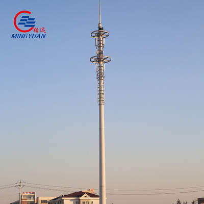 Q355b Menara Telekomunikasi Monopole Antena Radio Hot Dipped Galvanis